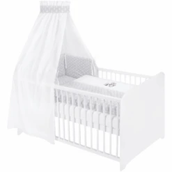 JULIUS ZÖLLNER Set Biancheria Da Lettino 3 Pezzi Pinguino/stelle Grigio