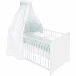 JULIUS ZÖLLNER Set Biancheria Lettino 3 Pezzi Lama/Star Menta