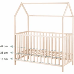 Kindsgard Letto A Forma Di Casa, Lillehus 70 X 140 Cm Legno Naturale -Negozio Di Mobili Per Camerette kindsgard letto a forma di casa lillehus 70 x 140 cm legno naturale a337564 2