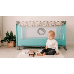 Lionelo Lettino Da Viaggio Stefi Green Turquoise -Negozio Di Mobili Per Camerette lionelo lettino da viaggio stefi green turquoise a308745 1