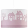 LIVONE Lampada A Sospensione Happy Style Per La Casa Dei Bambini Rosa/bianco