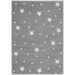 LIVONE Tappeto Da Gioco Per Bambini Kids Love Rugs Heaven Grigio Argento/menta, 100 X 150 Cm