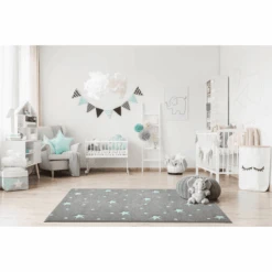LIVONE Tappeto Da Gioco Per Bambini Kids Love Rugs Heaven Grigio Argento/menta, 100 X 150 Cm -Negozio Di Mobili Per Camerette livone tappeto da gioco per bambini kids love rugs heaven grigio argento menta 100 x 150 cm a284544 3