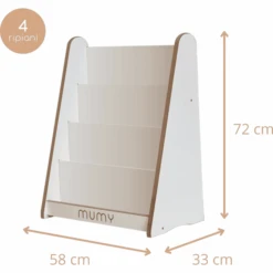 Mumy™ Libreria EasyTALL - Bianco/natur -Negozio Di Mobili Per Camerette mumy libreria easytall bianco natur a375004 2