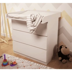 Polini Fasciatoio Per Cassettiera IKEA Malm, Hemnes E Nordli - Bianco -Negozio Di Mobili Per Camerette polini fasciatoio per cassettiera ikea malm hemnes e nordli bianco a375762 4