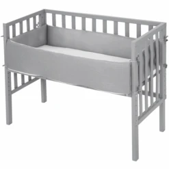 Roba 2in1 Lettino Co-sleeping Regolabile In Altezza, Safe Asleep, Grigio Scuro