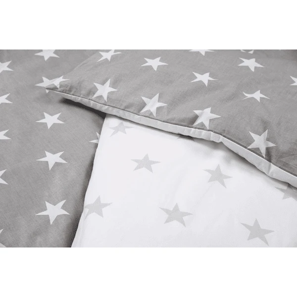 Roba Culla Con Set Biancheria Little Stars, Bianco/grigio 5 Roba Culla Con Set Biancheria Little Stars, Bianco/grigio - immagine 3