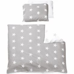 Roba Culla Con Set Biancheria Little Stars, Bianco/grigio 11 Roba Culla Con Set Biancheria Little Stars, Bianco/grigio -Negozio Di Mobili Per Camerette roba culla con set biancheria little stars bianco grigio a171546 4