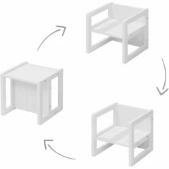 Roba Set 3in1 Tavolo E Sedia - Bianco -Negozio Di Mobili Per Camerette roba set 3in1 tavolo e sedia bianco a382316 2