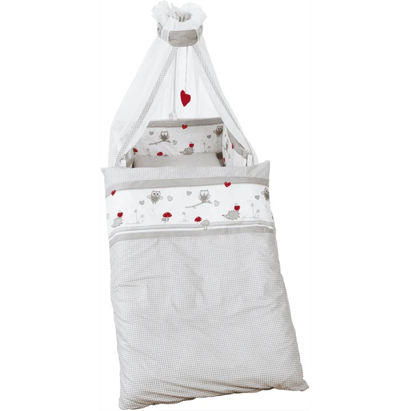 Roba Set Lettino 4 Pezzi 100x135cm Guffetto, Grigio Bianco Stampato 3 Roba Set Lettino 4 Pezzi 100x135cm Guffetto, Grigio Bianco Stampato