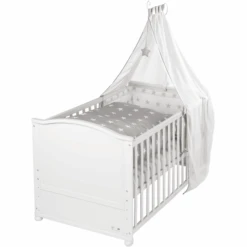 Roba Set Lettino Combi Little Stars Bianco -Negozio Di Mobili Per Camerette roba set lettino combi little stars bianco a173621 3