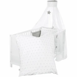 Negozio Di Mobili Per Camerette 19 Roba Set Letto Per Bambini 4 Pezzi Stelle E Punti 100 X 135 Cm