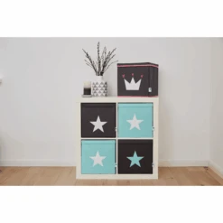 STORE !t Scatola Organizer Star, Menta Con Stella Bianca -Negozio Di Mobili Per Camerette store t scatola organizer star menta con stella bianca a368442 2