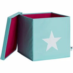 STORE !t Scatola Organizer Star, Menta Con Stella Bianca -Negozio Di Mobili Per Camerette store t scatola organizer star menta con stella bianca a368442 3