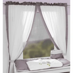 Tenda Be 's Collection 2 Sciarpe Ad Anello Gufi Rosa 100 X 150 Cm