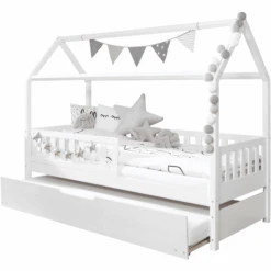 TiCAA Casa Letto Casa Dei Sogni Con Letto Supplementare -Negozio Di Mobili Per Camerette ticaa casa letto casa dei sogni con letto supplementare a332815 1