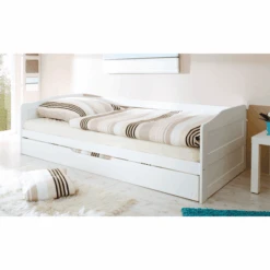 TICAA Divano Letto MELINDA Con Letto Estraibile Bianco -Negozio Di Mobili Per Camerette ticaa divano letto melinda con letto estraibile bianco a060597 1