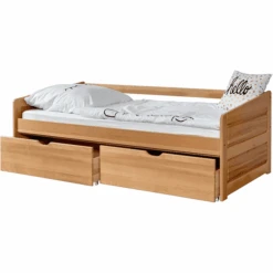 TiCAA Divano Letto Micki Faggio Naturale Con 2 Cassetti Aden -Negozio Di Mobili Per Camerette ticaa divano letto micki faggio naturale con 2 cassetti aden a303151 1