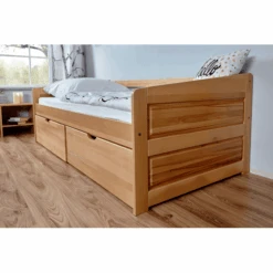 TiCAA Divano Letto Micki Faggio Naturale Con 2 Cassetti Aden -Negozio Di Mobili Per Camerette ticaa divano letto micki faggio naturale con 2 cassetti aden a303151 3
