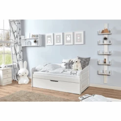 TiCAA Divano Letto Mini Micki Faggio Bianco Con Letto Supplementare Incl. 2 Materassi -Negozio Di Mobili Per Camerette ticaa divano letto mini micki faggio bianco con letto supplementare incl 2 materassi a303074 2