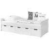 TiCAA Divano Letto Theodor 100 X 200 Cm Bianco Pino Con 5 Cassetti Aden -Negozio Di Mobili Per Camerette ticaa divano letto theodor 100 x 200 cm bianco pino con 5 cassetti aden a303213