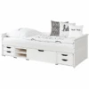 TiCAA Divano Letto Theodor 90 X 200 Cm Bianco Pino Con 4 Cassetti Funzionali Aden -Negozio Di Mobili Per Camerette ticaa divano letto theodor 90 x 200 cm bianco pino con 4 cassetti funzionali aden a303181