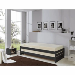 TiCAA Lettino Impilabile Nadine 90 X 200 Cm Pino, Antracite -Negozio Di Mobili Per Camerette ticaa lettino impilabile nadine 90 x 200 cm pino antracite a327489 4
