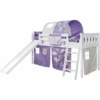 TiCAA Letto Con Scivilo Ekki, Faggio Bianco Cavallo Viola -Negozio Di Mobili Per Camerette ticaa letto con scivilo ekki faggio bianco cavallo viola a327597