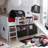 TICAA Letto Con Scivolo EKKI Pino Bianco Country - Pirati - Nero/bianco 1 TICAA Letto Con Scivolo EKKI Pino Bianco Country - Pirati - Nero/bianco -Negozio Di Mobili Per Camerette ticaa letto con scivolo ekki pino bianco country pirati nero bianco a075601