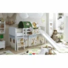 TICAA Letto Con Scivolo EKKI Pino Bianco Country - Safari -Negozio Di Mobili Per Camerette ticaa letto con scivolo ekki pino bianco country safari a111297