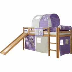 TiCAA Letto Con Scivolo Rene, Faggio Nature Cavallo Viola -Negozio Di Mobili Per Camerette ticaa letto con scivolo rene faggio nature cavallo viola a327665 2
