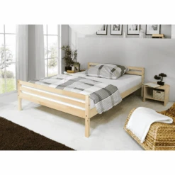 TiCAA Letto Matrimoniale Nadine 140 X 200 Pino Nature -Negozio Di Mobili Per Camerette ticaa letto matrimoniale nadine 140 x 200 pino nature a327457 3