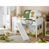 TICAA Letto Rialzato Con Scivolo Ekki Country Safari