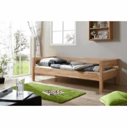 TiCAA Letto Singolo Robby In Faggio Naturale 90 X 200 Cm