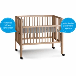 TiSsi® Lettino Co-sleeping Maxi Boxspring 50 X 90 Cm Legno Naturale -Negozio Di Mobili Per Camerette tissi lettino co sleeping maxi boxspring 50 x 90 cm legno naturale a299775 2
