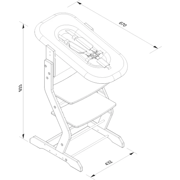 TiSsi® Sdraietta Per Seggiolone TiSsi Natur - Antracite 6 TiSsi® Sdraietta Per Seggiolone TiSsi Natur - Antracite - immagine 4