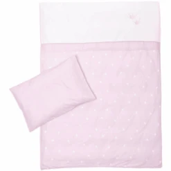 Träumeland Set Biancheria Lettino 3 Pezzi 100 X 135cm Corona Rosa -Negozio Di Mobili Per Camerette traeumeland set biancheria lettino 3 pezzi 100 x 135cm corona rosa a171346 2