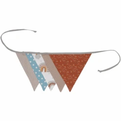 Ullenboom Catena Di Gagliardetti E Ghirlanda Di Tessuto 190 Cm (5 Gagliardetti) Arcobaleno