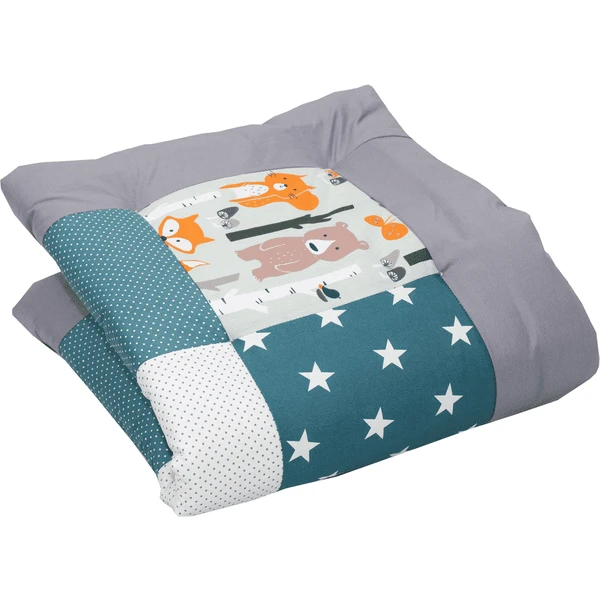 Ullenboom Coperta Per Bambini E Cuscino Per Il Box 80X80 Cm Animali Della Foresta Petrol 3 Ullenboom Coperta Per Bambini E Cuscino Per Il Box 80X80 Cm Animali Della Foresta Petrol - immagine 2