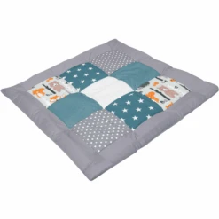 Negozio Di Mobili Per Camerette 11 Ullenboom Coperta Per Bambini E Cuscino Per Il Box 80X80 Cm Animali Della Foresta Petrol