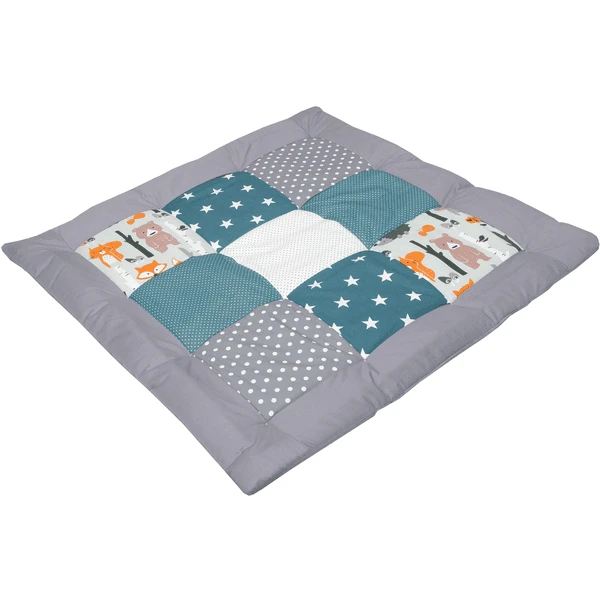 Ullenboom Coperta Per Bambini E Cuscino Per Il Box 80X80 Cm Animali Della Foresta Petrol 5 Ullenboom Coperta Per Bambini E Cuscino Per Il Box 80X80 Cm Animali Della Foresta Petrol - immagine 4