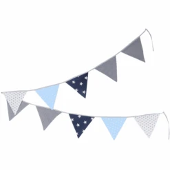 Ullenboom Gagliardetti A Catena 325 Cm (10 Gagliardetti) Blu Azzurro Grigio -Negozio Di Mobili Per Camerette ullenboom gagliardetti a catena 325 cm 10 gagliardetti blu azzurro grigio a270007 3