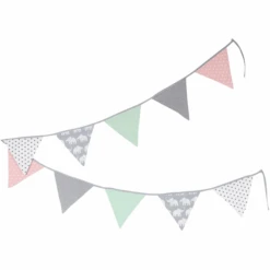 Ullenboom Gagliardetti A Catena 325 Cm (10 Gagliardetti) Grigio Menta Rosa -Negozio Di Mobili Per Camerette ullenboom gagliardetti a catena 325 cm 10 gagliardetti grigio menta rosa a270010 3