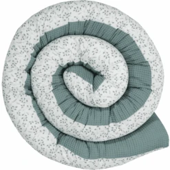 ULLENBOOM Lettino Per Bambini Snake Waffle Floral Verde 300cm