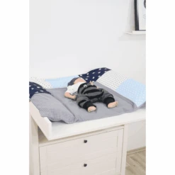 Ullenboom Rivestimento Per Materassino Fasciatoio, Blu/azzurro/grigio 75x85 Cm -Negozio Di Mobili Per Camerette ullenboom rivestimento per materassino fasciatoio blu azzurro grigio 75x85 cm a279592 3