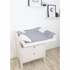 Ullenboom Rivestimento Per Materassino Fasciatoio, Stelle, Grigio 75x85 Cm -Negozio Di Mobili Per Camerette ullenboom rivestimento per materassino fasciatoio stelle grigio 75x85 cm a279607 2