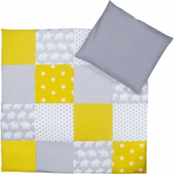 Ullenboom Set Biancheria Da Letto Per Neonato Elefante Giallo 80 X 80 Cm + 35 X 40 Cm -Negozio Di Mobili Per Camerette ullenboom set biancheria da letto per neonato elefante giallo 80 x 80 cm 35 x 40 cm a267397 4