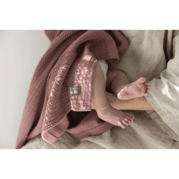 VINTER& BLOOM Coperta Soft Grid - Rosa Scuro 6 VINTER& BLOOM Coperta Soft Grid - Rosa Scuro - immagine 4