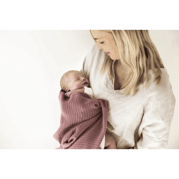 VINTER& BLOOM Coperta Soft Grid - Rosa Scuro 7 VINTER& BLOOM Coperta Soft Grid - Rosa Scuro - immagine 5