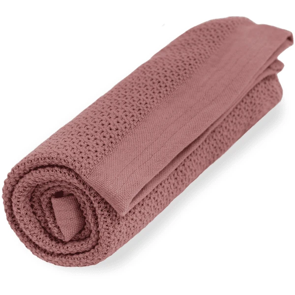 VINTER& BLOOM Coperta Soft Grid - Rosa Scuro 3 VINTER& BLOOM Coperta Soft Grid - Rosa Scuro